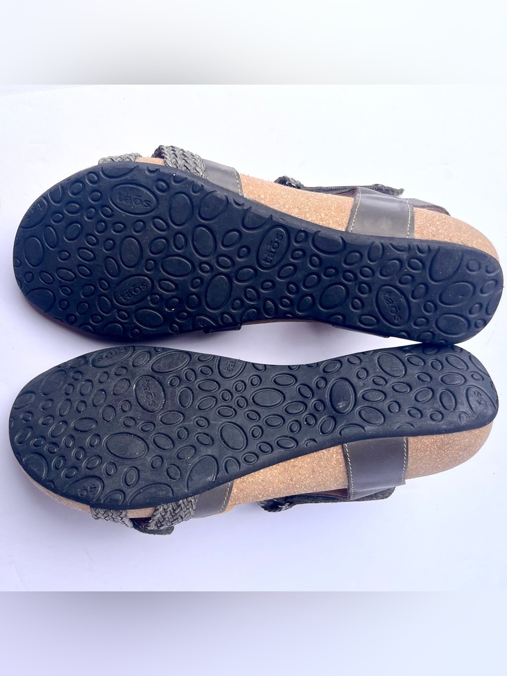 Taos Trulie Leather Sandals Comfort Shoes Braided Strap Boho Slingback 39 8-8.5 - Picture 8 of 13